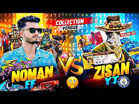ZISAN YT⚡VS⚡ NOMAN FF😵🔥 Part 2 || Zisan YT এর Main Id এর সাথে Collection Versus 😵🔥NOMAN FF🔥 thumbnail
