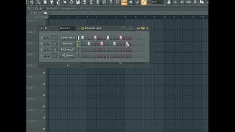 simple seben drum pattern in fl studio