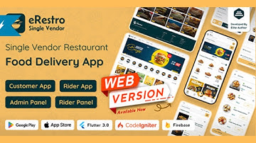 Single Vendor Restaurant Flutter App | Food Ordering App with Admin Panel | Web Version - sourcecode