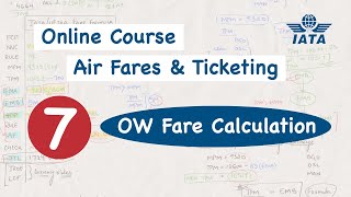 IATA One Way Fare Calculation | IATA Online Course for Air Fares & Ticketing Module.