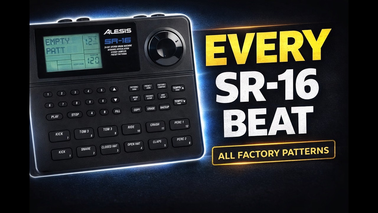 Alesis SR-16 — EVERY Factory Pattern (Hear Them All) - YouTube