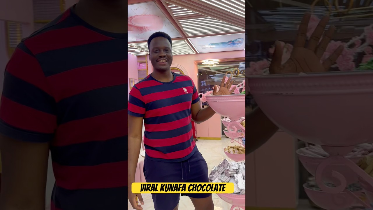 Papamile from Malawi eats Kunafa chocolate 🍫 malawi 