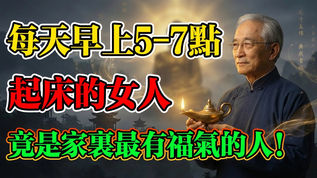 南懷瑾：每天早上5 7點起床的女人，竟是家裏最有福氣的人！老天爺都在暗中幫她改命！#南懷瑾 #佛學智慧 #易經命理 #改變命運 #晚年福報 #修行 #國學智慧 #佛學 #佛法 #正能量
