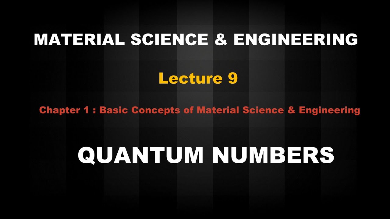 Material Science & Engineering Lecture Series Lecture 9 YouTube