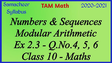 10th Maths | Chapter 2 | Numbers And Sequences | Ex 2.3 | Q.No.4, 5, 6