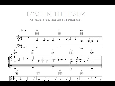 Love in the Dark - Adele [Sheet & Midi Download] - YouTube