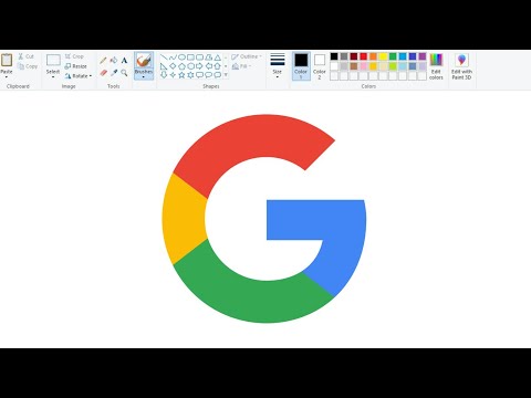 How to draw Google Logo on Computer using Ms Paint | Google Logo Drawing.