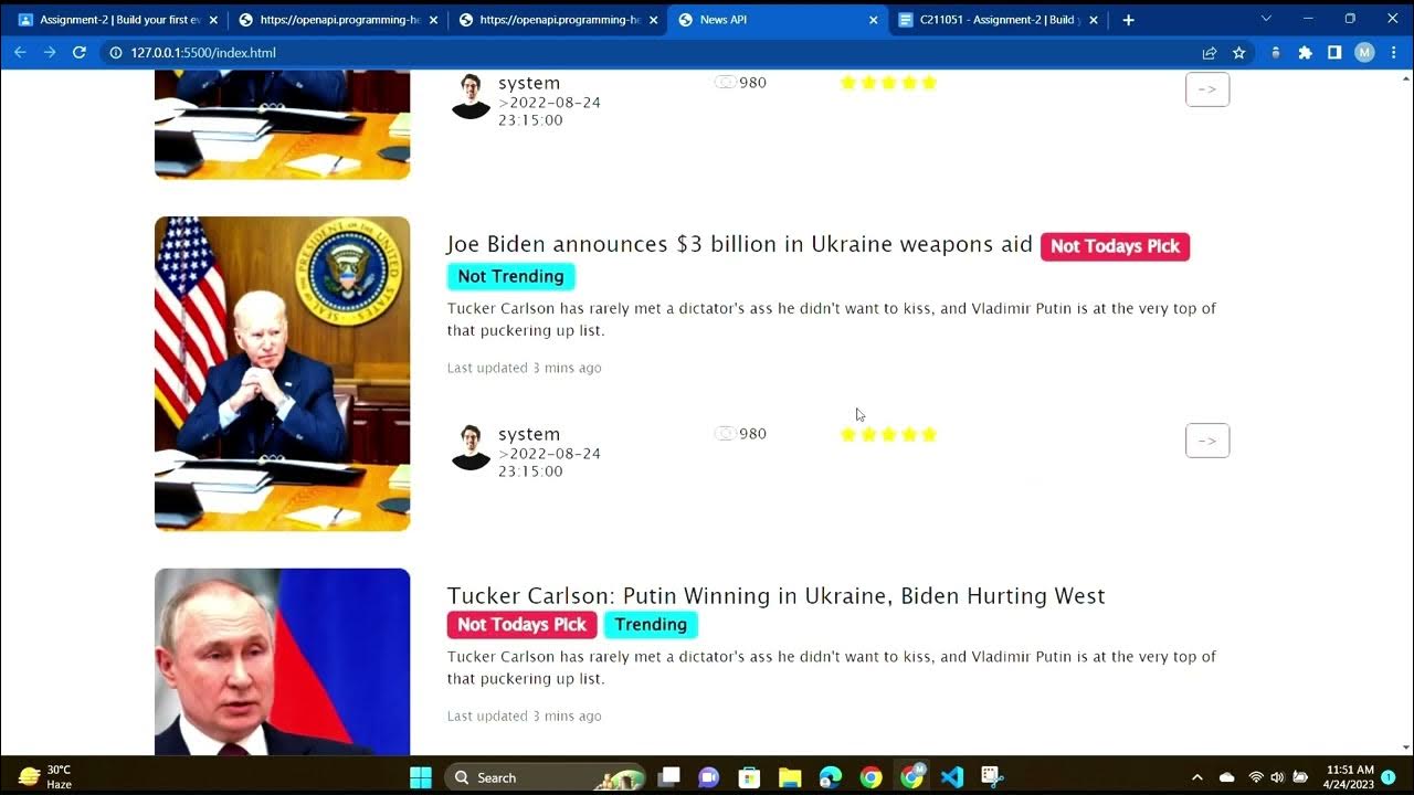 News portal site using API ~HTML CSS JavaScript Project - YouTube