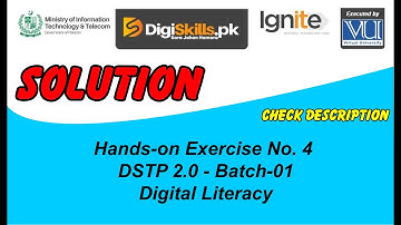 Digiskills digital literacy exercise 4 solution | Solved Exercise Digiskills digital literacy 4