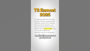 JNTUH has postponed TS EAMCET 2025 Application #postpone #tseamcet #Applicationpostpone