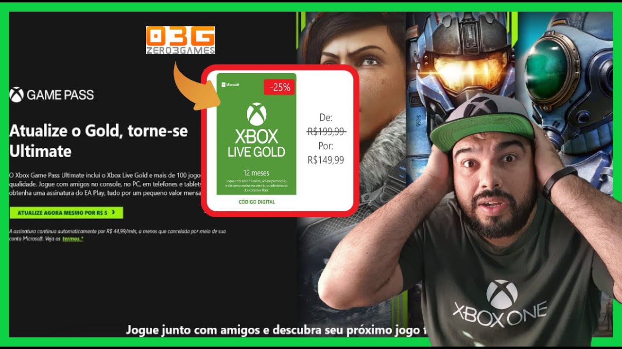 CONVERSÃO DE XBOX LIVE GOLD para XBOX GAME PASS ULTIMATE I Se liga na  promoção Zero3Games! 