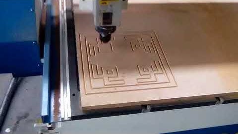 CNC router with air cooling spindle working video