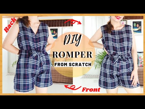 DIY ROMPER  JUMPSUIT FROM SCRATCH  DIY Clothes from Scratch EP 2