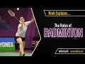 The rules of badminton  explained