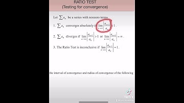 Ratio Test for Convergence - AP Calculus BC Crash Course