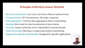 Principles of Wireless Sensor Network