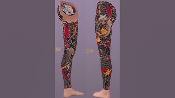 Hình xăm rồng nhật cổ full chân siêu chất