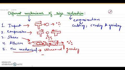 Mechanisms of size reduction