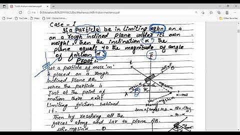 Mechanics by Q.K Ghori Chapter-05 FRICTION Lec#02 Case-1 (alpha=lamda) in Urdu