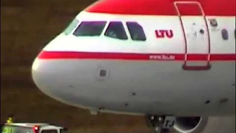 LTU A320 on a visit at Leipzig/Halle airport
