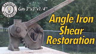 Cutting Metal WITHOUT a Saw ~ Restoring an OLD Angle Iron / Metal Shear ~ RESTORATION