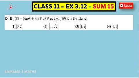 CLASS 11 - EX 3.12 - SUM 15