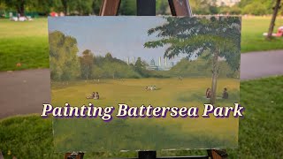 Painting Battersea Park in a Heatwave