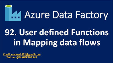 92. User defined Functions in Mapping data flows in Azure Data Factory