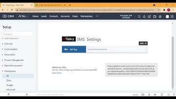 How to send SMS from Zoho CRM using MTalkz SMS