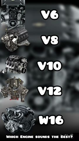 Which Engine sounds the Best? #shorts #v6 #v8 #v10 #v12 #w16 #engine