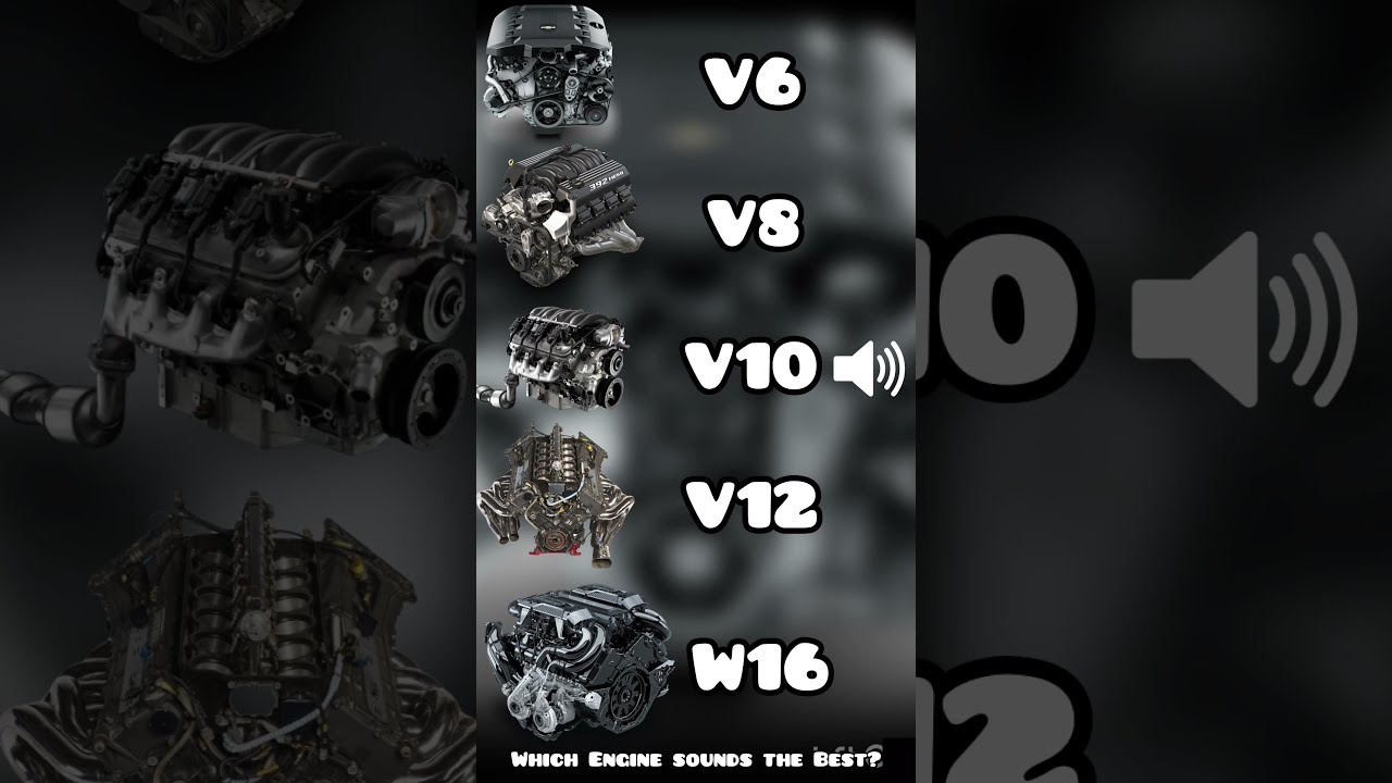 Which Engine Sounds The Best Shorts V6 V8 V10 V12 W16