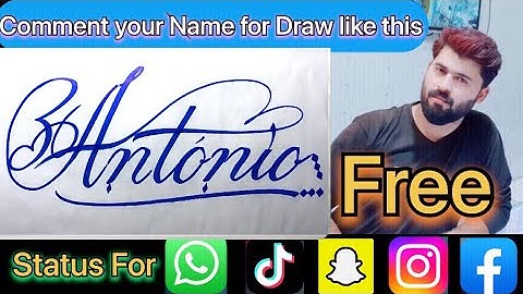 Antonio Name Signature Calligraphy Status | How to Cursive write with cut Marker #antonio @Antonio