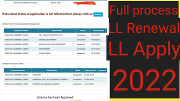 Application is under processing at RTO Level  | serutiny verification of proof documents | LL essue