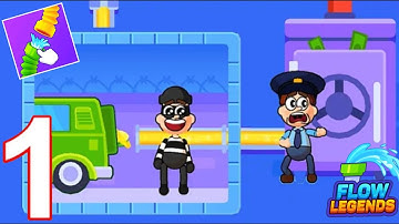 Flow Legends - Day 1 - 3 Gameplay Part 1 All Levels 1 - 7 (iOS, android)