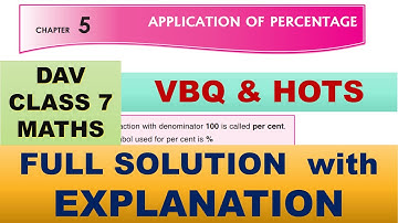 DAV CLASS 7 MATHS CHAPTER 5 | VBQ HOTS |  FULL SOLUTION | MATHS SOLUTION | EXPLANATION