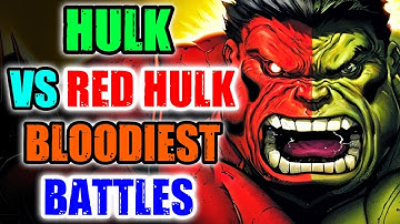 Top 7 Brutal Fights Between Hulk And The Red Hulk From The Comics - Explored In Detail