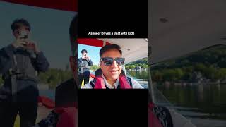 Ashneer drives a boat with kids  #travel