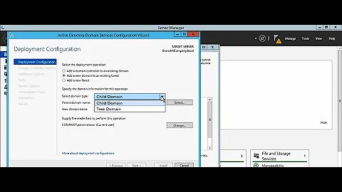 How To Add Child Domain To Existing Forest Windows Server 2012