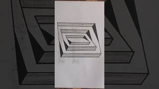 🔥 Impossible 3D Infinity Frame Drawing | Mind-Blowing Optical Illusion Art Tutorial #viral #drawing