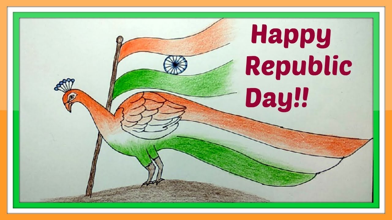 Pencil Drawing Happy Republic Day Drawing Idea Easy Youtube Patriotic happy republic day wishes 2020: pencil drawing happy republic day drawing idea easy