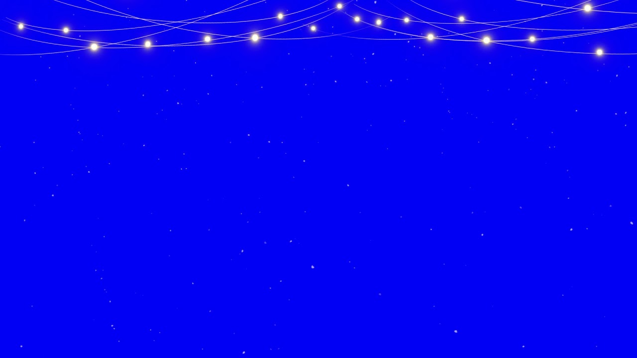 POPULAR CHRISTMAS LIGHTS OVERLAY BLUE SCREEN/ USE CHROMA KEY/ FOR