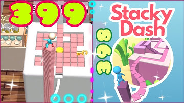 Stacky Dash level 398-399 | Bonus level very nice 👍 #mobilegameroom #gameplay #stackydash