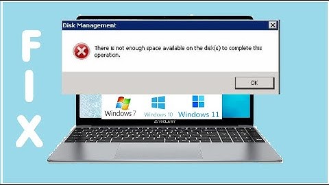Fix DISK MANAGEMENT There is not enough space available on the disk to complete this operation ERROR