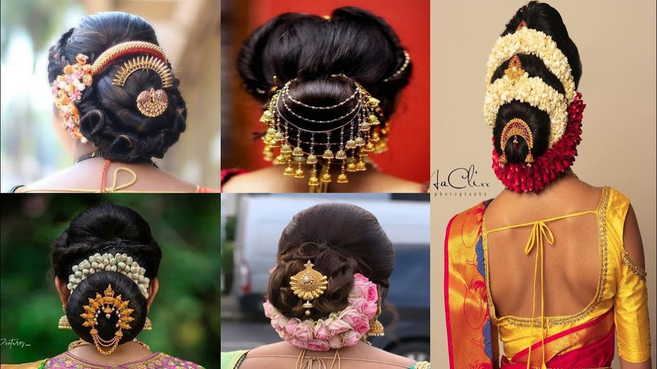 Gajra Bun Hairstyle With A Saree - Threads - WeRIndia