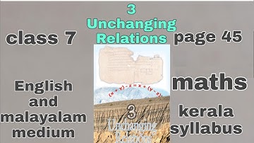 class 7 maths chapter 3 unchanging relations page 45