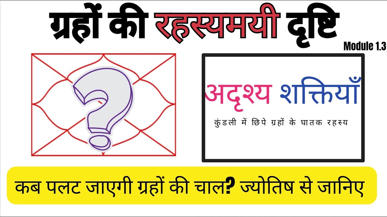 Module 1.3: ग्रहों के घातक रहस्य | Planet Aspects in Vedic Astrology | How to read Kundli
