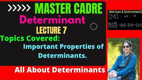I Master Cadre Punjab I Math I Determinant I Part 3 I