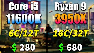Core I5 11600K Vs Ryzen 9 3950X Pc Gaming Tested