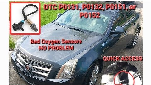 Cadillac CTS How to remove install O2 oxygen sensor before CAT upstream replace tips P0131 P0132