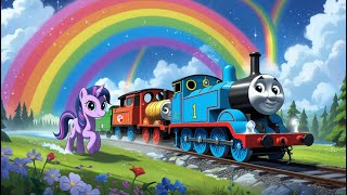My Little Pony And Thomas Train Race To The Rainbow